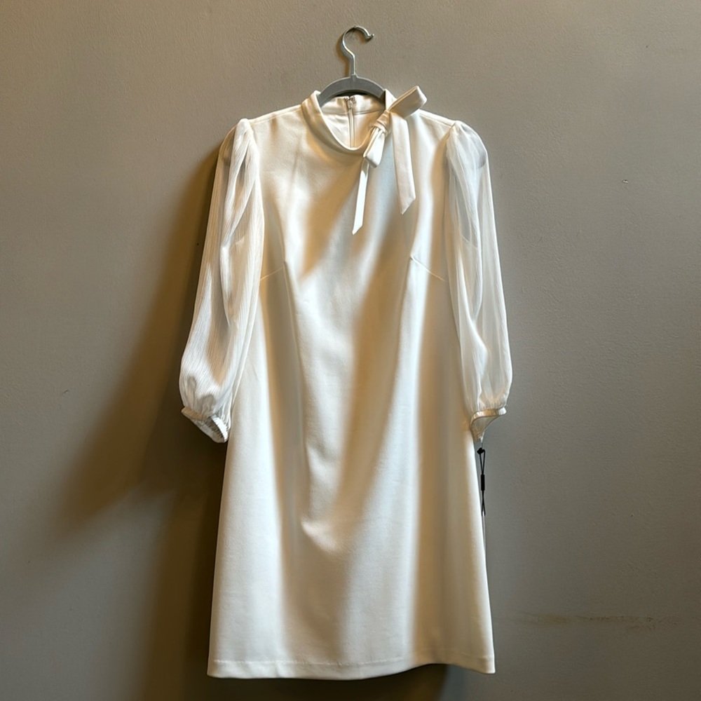 🔥End of year sale🔥Calvin Klein white elegant dress—size 8–NWT